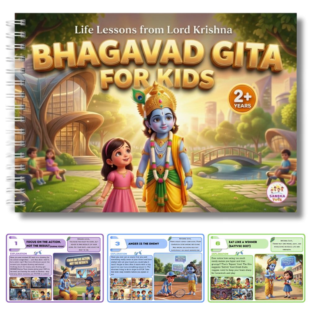 SanskaTots Bhagavad Gita for Kids — 22 Life Lessons with 3D Illustrations