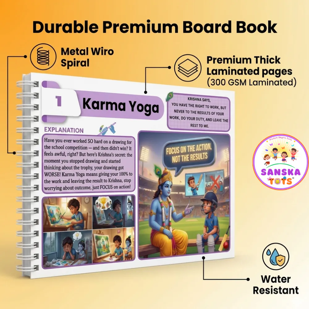 Book dimensions — A5 landscape spiral-bound format, easy for little hands to hold and durable enough to last years